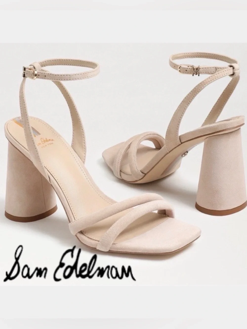 NWOB $140 Sam Edelman Kia Ankle Strap High Heel Sandals - Saffro…(Bin 45)